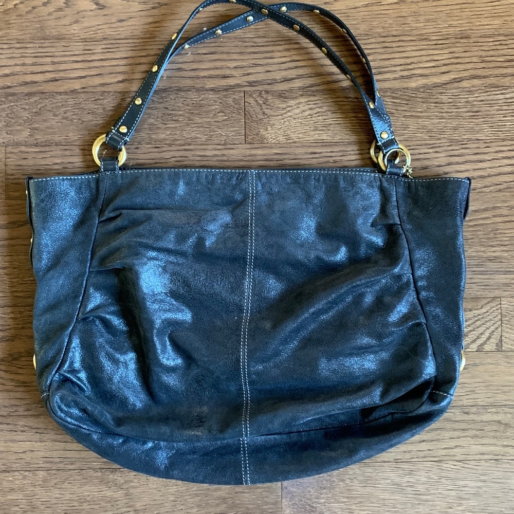 Fossil studded genuine leather bag - Picture 2 of 4